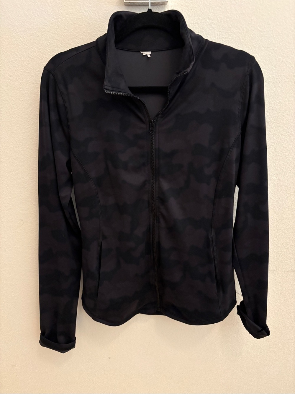 Women’s Black Camouflage Full-Zip Jacket